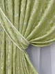 Комплект готових штор VR-Textil Льон мармур Royal Touch № 2011ш Світло-оливковий 100х270 см 2 шт (31-0112) - зображення 5