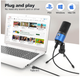 USB микрофон FIFINE K669 Blue для ПК, конденсаторный микрофон для записи вокала, стримов, подкастов и озвучки, синий - изображение 5