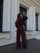 Женский спортивный костюм замшевый шоколадный M - изображение 4