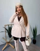 Пиджак женский прямого кроя с поясом бежевый 52-54 а880.5570 - изображение 1