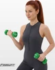 Гантель для фітнесу EasyFit 1 кг 1 шт. з вініловим покриттям цільна лита нерозбірна Зелена (EF-0010-G) (56003011) - зображення 5