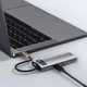 Док-станция Baseus Metal Gleam Series 5-in-1 Multifunctional Type-C HUB Docking Station Space Gray (CAHUB-CX0G) - изображение 7