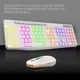 Бездротова клавіатура з мишкою 1600 DPI AD Advance RGB, акумуляторний комплект, безшумна клавіатура та миша, уцінка - зображення 3