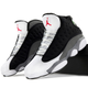 Кроссовки женские и мужские Ni Air Jord 13 Black Flint / Най аир Джорд 13 черные с белым высокие 39 - изображение 1
