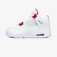 Кроссовки женские и мужские Ni Air Jord 4 White Red / Най аир Джорд 4 белые с красным высокие 45 - изображение 6