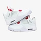 Кроссовки женские и мужские Ni Air Jord 4 White Red / Най аир Джорд 4 белые с красным высокие 45 - изображение 7