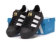 Кроссовки женские Adi Superstar 2W Black White Platform / кеды Ади суперстар 2В платфортм черные 39 - изображение 2