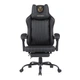 Fantech GC193 - кресло для геймера, эргономичное, ПВХ-кожа, до 130 кг, наклон до 130°, подголовник, поясничная опора, подножка, 17 к - изображение 1