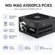 Блок питания MSI MAG A1000PLS PCIE5 1000W ATX 3.1 80 Plus Platinum вентилятор 135 мм Black - изображение 1