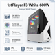 Корпус для ПК 1stPlayer F3-A-WH-4F1-PS-600FK-EU Midi-Tower 600W ATX/MicroATX RGB White - изображение 1