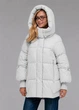 Жіночий пуховик куртка пальто з капюшоном зимовий Viva-Wear 662 M- L світло-сірий 662-33 - изображение 4