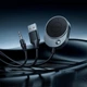 Автомобильный Bluetooth аудиоресивер Автомобильный FM-трансмиттер Hoco E150 Path ресивер с кабелем, серый - изображение 3