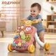 Ходунки детские Sobebear YL 622/02 телефон, звук, музыка, звуки животных, шестерни, пальчиковые игры, сортер, регулировка высоты Коралловый - изображение 1