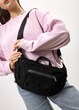 Большая женская сумка-бананка кроссбоди Sambag DistrictDart из натуральной замши Черная - изображение 3
