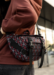 Велика жіноча текстильна сумка-бананка Sambag DynamicDart водонепроникна на 9 відділень з етно принтом Вишиванка - зображення 3