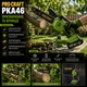 Акумуляторна ланцюгова пила Procraft PKA46 електропила безщіткова бездротова садова міні компактна для обрізання дерев гілок формування крон розпилювання бруса дощок заготівлі дров 20 В 2 А·год шини 152 203 мм 4600 об хв батарея кейс - зображення 2