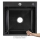 Lidz Handmade H5050HB Мийка для кухні інтегрована Decor Black PVD Honeycomb 2,5/0,5 мм LDH5050BDECPVD48369 - зображення 3