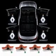 Підсвітка дверей Штатна Renault Megane Koleos Laguna Esppase Latitude Talisman 4 штуки скляна лінза проєкція - зображення 1