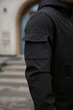 Куртка мужская SoftShell, черного цвета, водонепроницаемая куртка из материала софтшелл для осени M - изображение 5