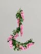 Искусственная глициния, лиана на 9 соцветий, 200 см, розовый, К12053 - изображение 2