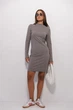 Приталенное короткое платье серого цвета Arjen 69072, размер L/XL - изображение 4