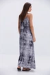 Длинное летнее платье на тонких бретелях графитовое с эффектом tie-dye Arjen 22077, размер S - изображение 6