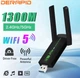 Двохдіапазонний wifi адаптер 1300 Мбіт/с Wifi-5 USB 3.0 2.4GHz+5GHz 802.1 - изображение 1