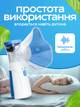 Портативный бесшумный небулайзер MESH Nebulizer "JSL-W302" с меш технологией, ультразвуковой мембранный ингалятор с функцией парового распылителя для дыхания и ингаляций при бронхите для взрослых и детей (Бело-синий / 5V / Аккумуляторный) - изображение 8
