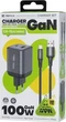 Сетевое зарядное устройство с кабелем Remax Wisdom Series 100W GaN Travel Charger + A-C Data Cable Set CA-15 (AC100W) EU (EU) Tarnish - изображение 2