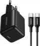 Мережевий зарядний пристрій Ugreen X513 30W USB-C GaN Fast Charger Set Black EU + 1M CC Cable - зображення 1