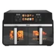 Аерогриль мультипіч iHunt Bro Dual Air Fryer 10L з подвійною зоною 5+5 л, 2200 Вт, сенсорне керування, чорна - зображення 2