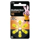 Батарейка Duracell для слуховых аппаратов размер 10, 6 шт. в упаковке (5007510/5011445) - изображение 2
