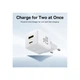 Зарядний пристрій Baseus Palm Fast Charger C+U 20W moon white (P10111608213-00) - зображення 5
