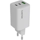 Зарядний пристрій Canyon CU65ACC GaN 65W 2xPD 1xQC EU White (CNS-CUW65ACC) - зображення 1