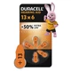 Батарейка Duracell для слуховых аппаратов размер 13, 6 шт. в упаковке (5004322) - изображение 1