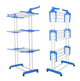 Складна сушарка для білизни Garment Rack With Wheels, підлогова багаторівнева сушарка для одягу на колесах - зображення 5