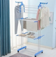 Складна сушарка для білизни Garment Rack With Wheels, підлогова багаторівнева сушарка для одягу на колесах - зображення 6