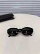Женские черные солнцезащитные очки Saint Laurent SL M136/F овальная оправа 53-22-145 - изображение 6