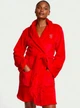 Плюшевий халат Victoria's Secret Short Cozy Robe M/L Червоний - зображення 2