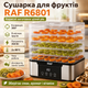 Сушилка для фруктов на 5 ярусов, 350Вт, RAF R6801, Серый / Электросушилка для фруктов и овощей / Электрическая сушка для овощей - изображение 1
