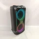 Колонка портативная Bluetooth караоке с микрофоном и RGB подсветкой 40Вт, аккумуляторная аудиосистема PartyBox 2×8 дюймов с FM-радио, телескопической ручкой и колесами для дома, праздников и пикников, TTD-2821 - изображение 11