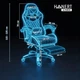 Геймерское кресло Hanert G-Force RGB Black с подсветкой и подставкой для ног (до 120 кг, пульт ДУ) - изображение 2