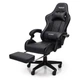 Геймерское кресло Hanert G-Force Black с подставкой для ног (экокожа, механизм качания, нагрузка до 120 кг) - изображение 5