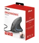 Компьютерная мышь Trust Verto Ergonomic вертикальная USB оптическая 1000/1600 dpi 6 кнопок с голубой подсветкой Чёрная (22885) - изображение 5