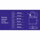 Замок навесной WERK IP-2950W 50мм (121463) - изображение 2