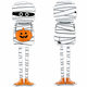 Фольгированный Шар Двусторонний Стоячая Мумия С Тыквой 125x200см (49") Halloween - изображение 1