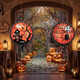 Фольгированный Шар Двухсторонний Happy Halloween С Пауком И Замком 45см (18") - изображение 2