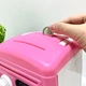 Сейф-копилка детская со сканером отпечатка пальца и кодовым замком затягивает купюры звук подсветка Розовый (MK 5411) - изображение 5
