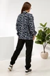 Спортивний костюм женский на флисе черный 257R633 4XL - изображение 4