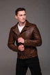 Куртка косуха чоловіча з м'якої екошкіри 2XL коричнева 5212463s5 - зображення 7